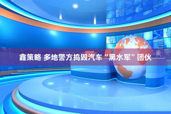鑫策略 多地警方捣毁汽车“黑水军”团伙